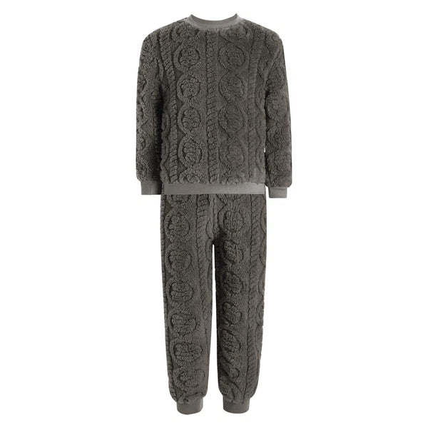 Kids Set Warm Pajamas Stand Collar Sleepwear Long Sleeve Nightwear Sleep Fancy