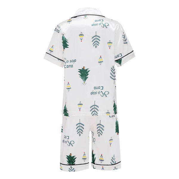 Boys Girls Pajamas Set Sleepwear Button Closure Top Shorts Nightwear Loungewear