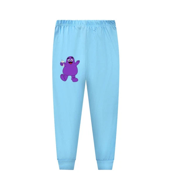 Children's Grimace Purple Print Fashionable Pajamas Casual Suit Daily Gift Hot-