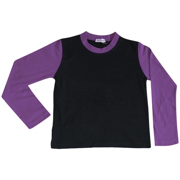 Kids Girls Lilac Color Contrast Pjs Plain Stylish Pyjamas Set New Age 2-13 Years