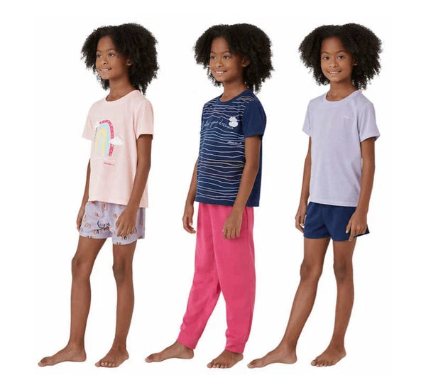 Eddie Bauer Kids Girl's Comfy 6-Piece Pajama Set