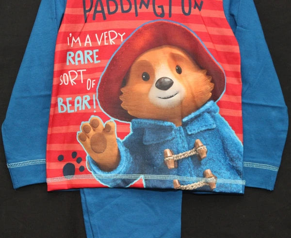 PADDINGTON BEAR Boy's Pyjamas /Blue & Red PADDINGTON PJs Sizes 18 Months-5 Years