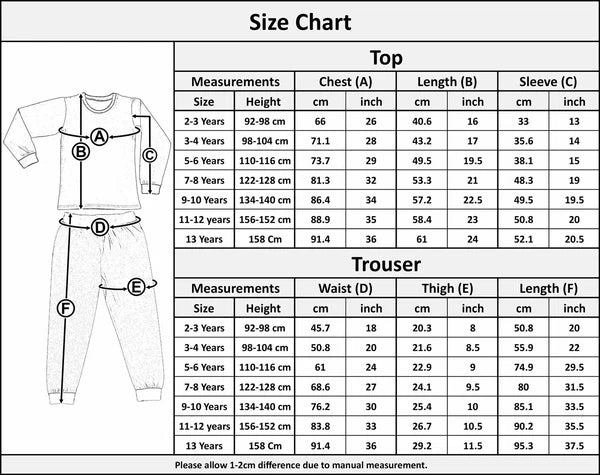 Kids Girls Boys Dinosaur Pyjamas Children PJs 2 Piece Dino Set Lounge Suit