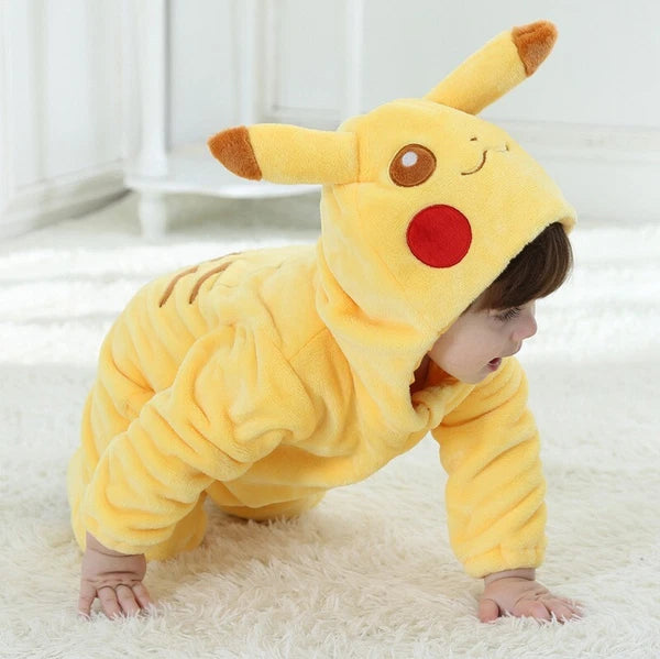 Pikachu Pajamas Kigurumi Cute Costume Bodysuit Cosplay - Baby Size 59-80cm