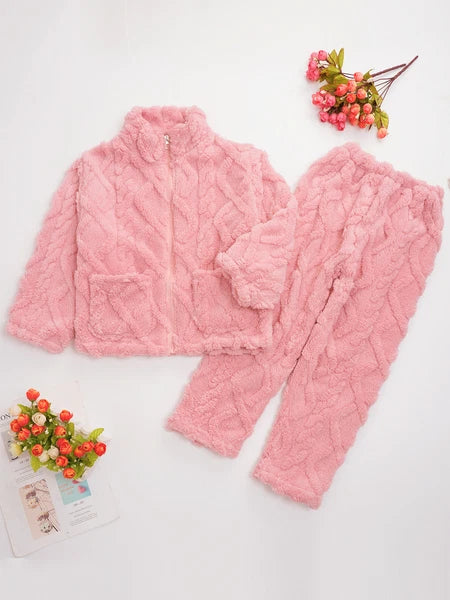 Unisex Kids Outfit Homewear Set Tops With Pants Pajamas Long Sleeve Loungewear