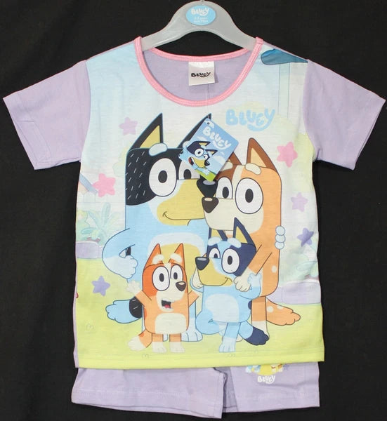 BLUEY Girl's Short Pyjamas / Shorty/Summer PJs Sizes 18 Months-5 Years