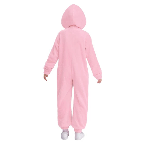 Unisex Kids Fleece Hooded Jumpsuit for Boys Girls Zip-up One Piece Pjs Sleepwear