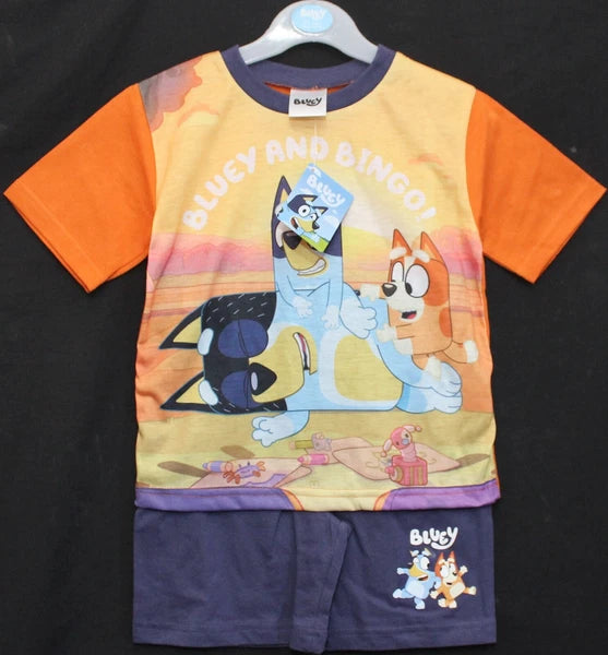BLUEY Boy's Short Pyjamas /BLUEY & BINGO Summer/ Shorty PJs Sizes 1.5-5 years