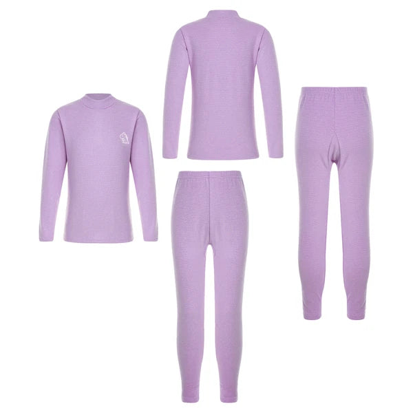 Kids Boys Girls Thermals Sets Pajamas T-shirt And Tights Suit Warm Active Home