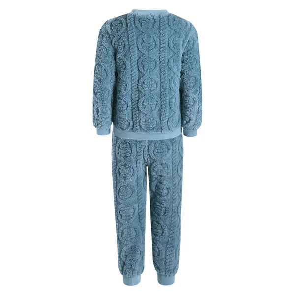 Kids Set Warm Pajamas Stand Collar Sleepwear Long Sleeve Nightwear Sleep Fancy
