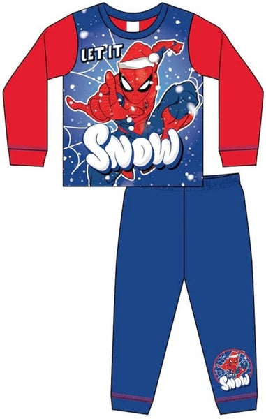 SPIDER-MAN Boy's Pyjamas/ Red & Blue SPIDEY PJs Sizes 1.5-5 Years