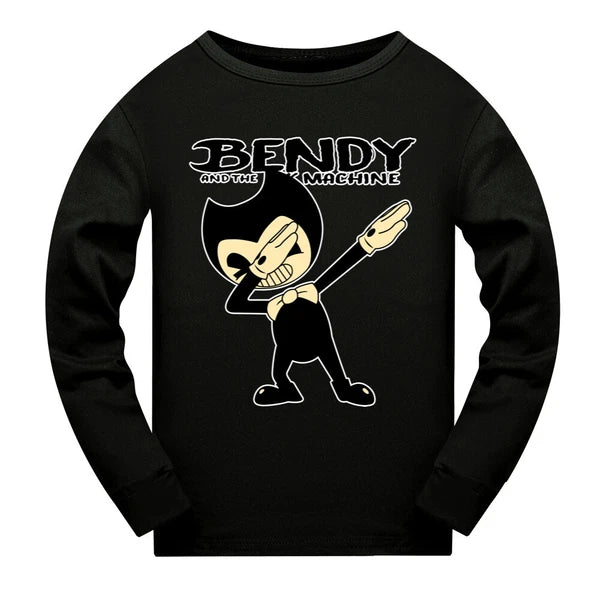 New Children's Bending and Ink Machine Pajama Top+Pants Set Birthday Gift