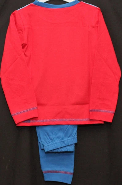 MR MEN Boys Pyjamas/ Red & Blue Long-Sleeved PJs Sizes 18 Months-5 Years