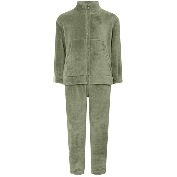 Kids Pajama Set Flannel Nightwear Soft Sleepwear Long Sleeve Homewear Fuzzy