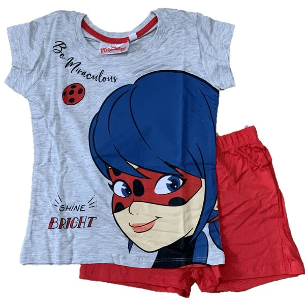 Boys Girls Kids Children Pyjamas Short Sleeve T-Shirt Shorts Set Age 2-12 Years