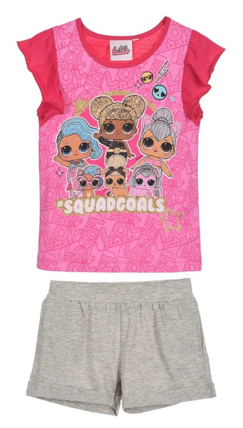 Girls LOL Surprise Character Short Pyjamas Nightwear Shorties Pjs Age 3-10 Years