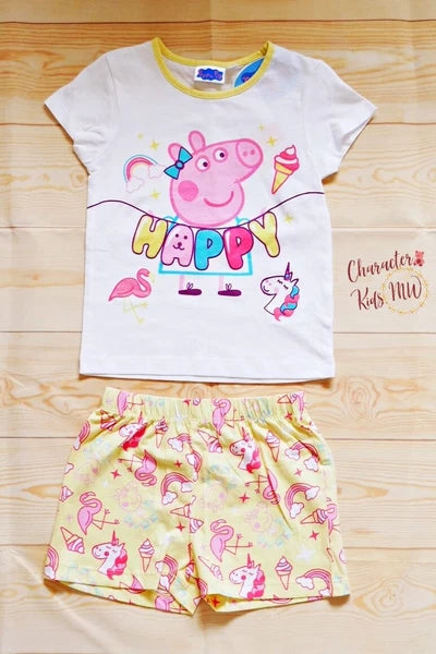 Peppa Pig Girl Pyjamas set Top and short  kids Nightwear  Size 3 to 6 Years