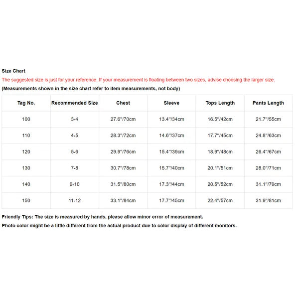 Girls Boys Pajamas Suit Long Sleeve Tops with Pants Sleepwear Winter Nightwear