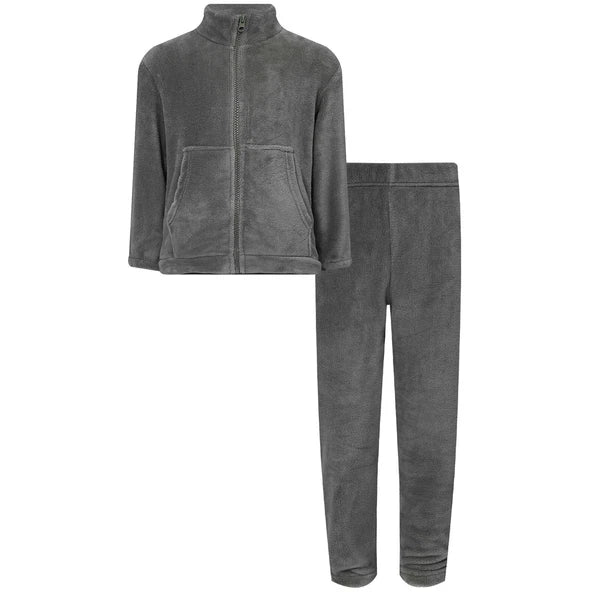 Kids Nightwear Warm Pajama Set Comfy Sleepwear Zipper Homewear 2 Piece Outfits