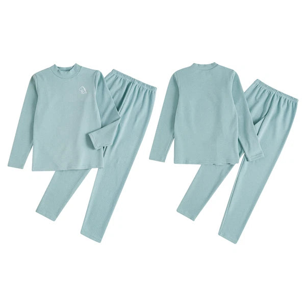 Kids Boys Girls Thermals Sets Pajamas T-shirt And Tights Suit Warm Active Home