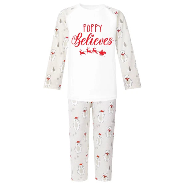 Personalised Christmas Pyjamas PJs Set  Eve Xmas Kids Children's