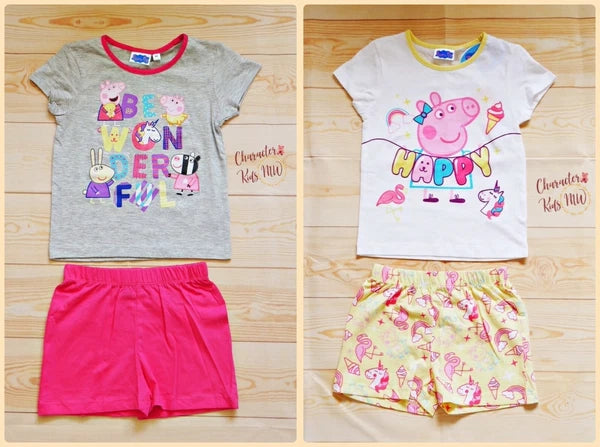 Peppa Pig Girl Pyjamas set Top and short  kids Nightwear  Size 3 to 6 Years
