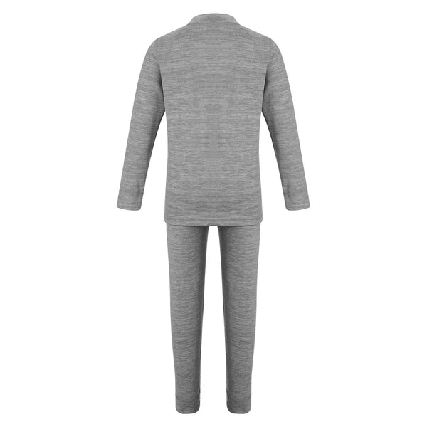 Girls Boys Pajamas Unisex Base Layer Suit Mock Neck Thermal Underwear Set Warm