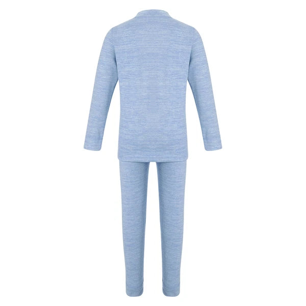 Girls Boys Pajamas Unisex Base Layer Suit Mock Neck Thermal Underwear Set Warm