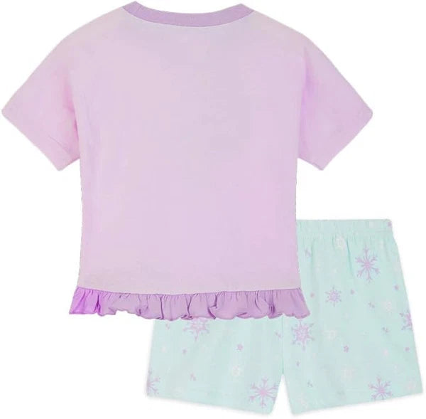 Disney Frozen Girls Pyjamas Set Summer Nightwear PJs Short Pyjamas for Kids Teen