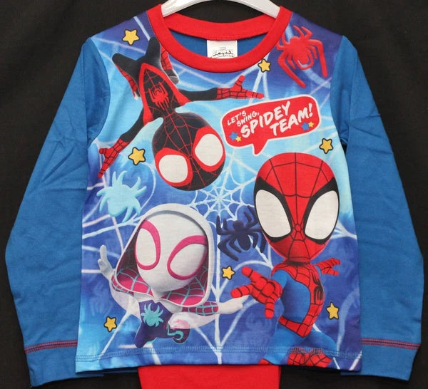 SPIDER-MAN Boy's Pyjamas/ Red & Blue SPIDEY PJs Sizes 1.5-5 Years