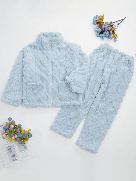 Unisex Kids Outfit Homewear Set Tops With Pants Pajamas Long Sleeve Loungewear