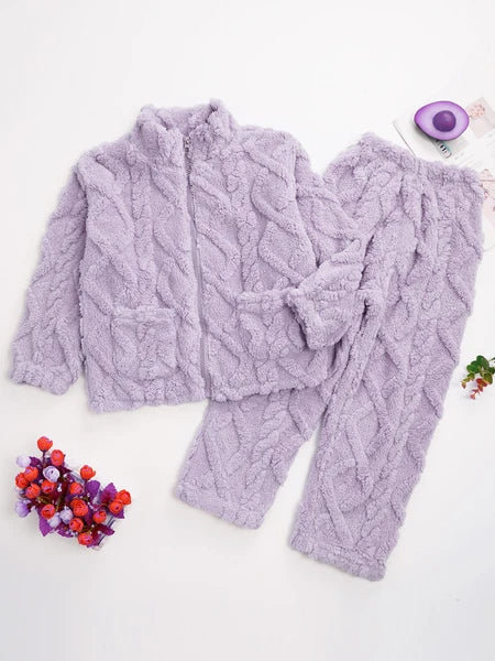 Unisex Kids Outfit Homewear Set Tops With Pants Pajamas Long Sleeve Loungewear