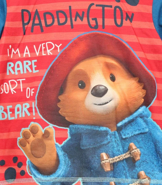 PADDINGTON BEAR Boy's Pyjamas /Blue & Red PADDINGTON PJs Sizes 18 Months-5 Years