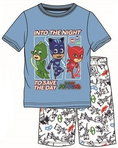 BOYS CHARACTER SHORT PYJAMAS 2PC NIGHT WEAR PJ SETS OFFICIAL 3-12 YEARS BNWT