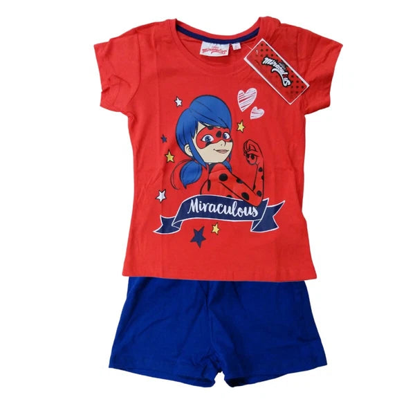 Boys Girls Kids Children Pyjamas Short Sleeve T-Shirt Shorts Set Age 2-12 Years