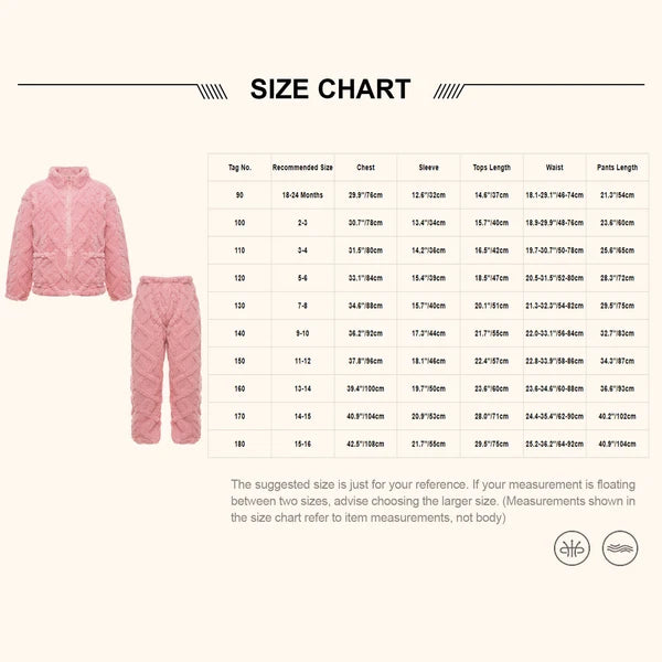 Unisex Kids Outfit Homewear Set Tops With Pants Pajamas Long Sleeve Loungewear