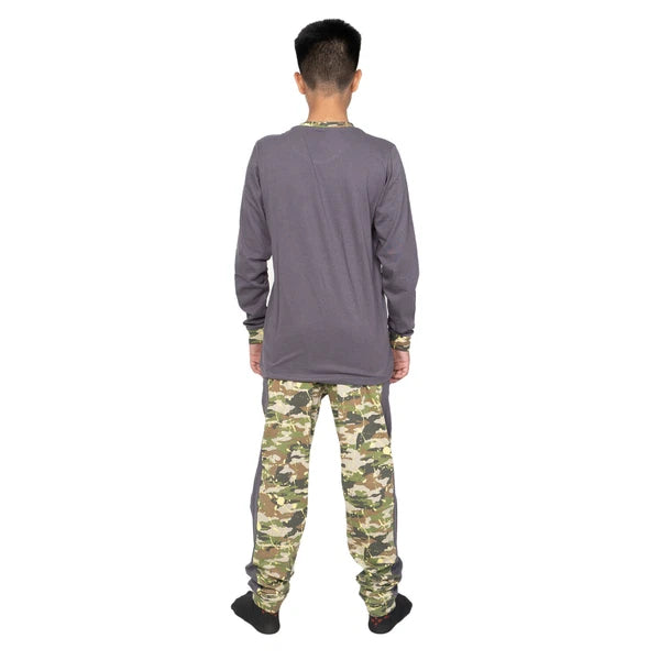 Kids Unisex Boys Girls Long Camo Cotton Gamer Gaming Pyjamas PJ Sets 5-13 Years