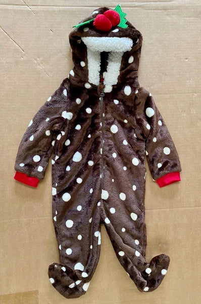 NEW Christmas Pudding Twosie Hoodies Ladies Mens Pyjamas /Baby All in One Family