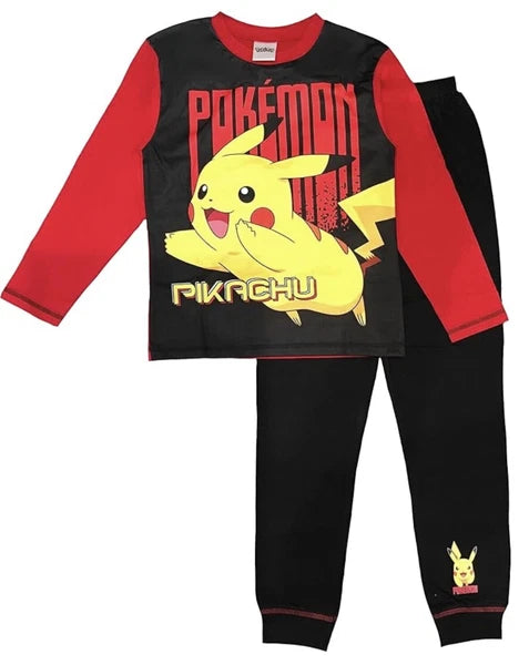 Boys Pokemon Pyjamas Pikachu Eevee 3-12 Years Long Sleeve Trouser Character