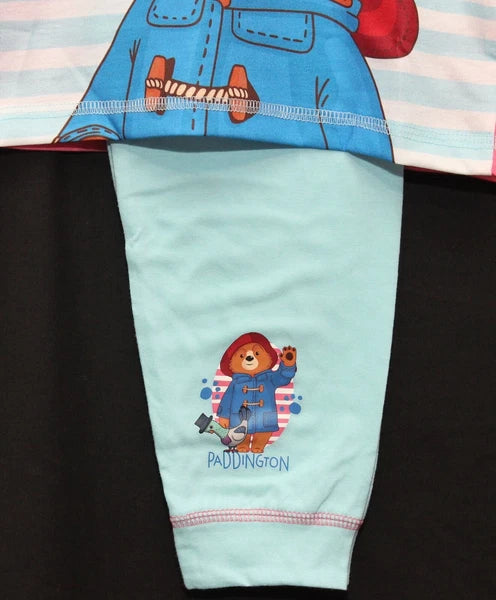 PADDINGTON BEAR Girl's Pyjamas / Pink & Blue PJs Sizes 18 Months - 5 Years