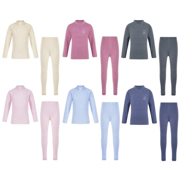 Kids Boys Girls Tees Long Sleeve Top Bear Print Sleepwear Pajamas Loungewear