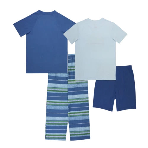 Lucky Brand Youth 4-Piece Pajama Set  Size  M(10/12)  Flam Resistant NWT