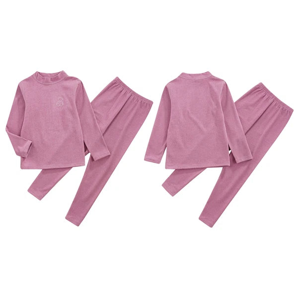 Kids Boys Girls Top Workout Tees Base Sleepwear Pajamas Set Exercise Suit Layer