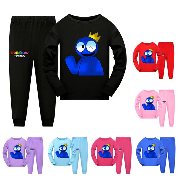 Popular Children's Rainbow Friends Pajama Top+Pants Pajama PJ Set Gift