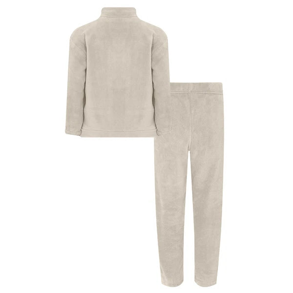 Kids Nightwear Warm Pajama Set Comfy Sleepwear Zipper Homewear 2 Piece Outfits