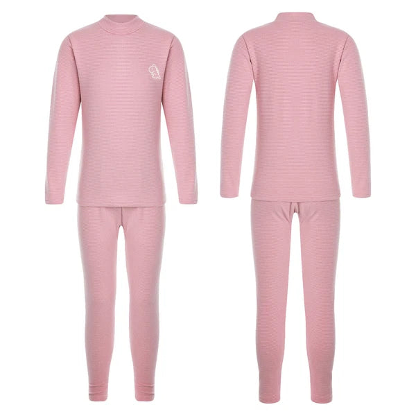 Kids Boys Girls Thermals Sets Pajamas T-shirt And Tights Suit Warm Active Home