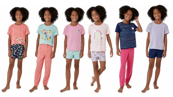 Eddie Bauer Kids Girl's Comfy 6-Piece Pajama Set