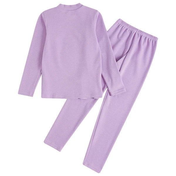 Kids Boys Girls Thermals Sets Pajamas T-shirt And Tights Suit Warm Active Home