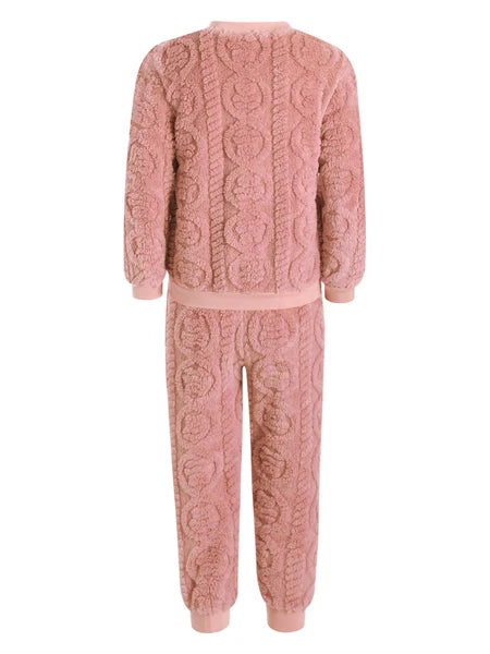 Kids Set Warm Pajamas Stand Collar Sleepwear Long Sleeve Nightwear Sleep Fancy