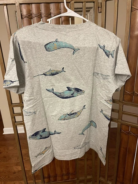 “Foodie Happy in The Eat” Fish Sea  Big Boy Kids Pajama Set